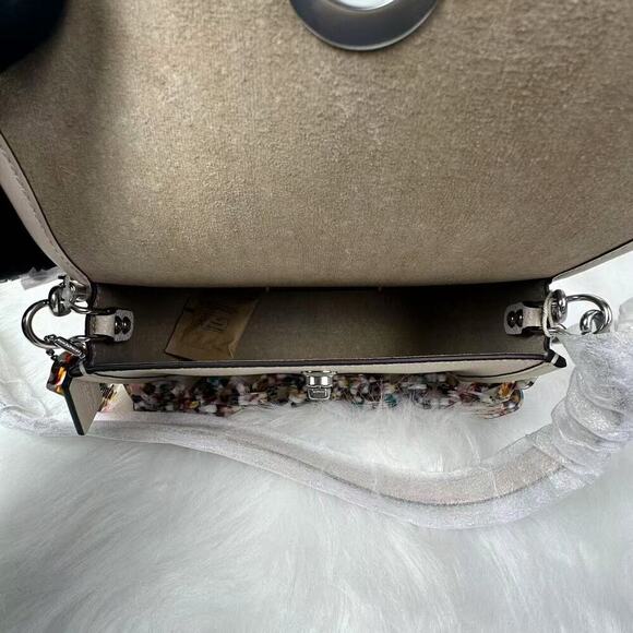 Coach Wavy Dinky Bag Shoulder Crossbody Coachtopia Leather CK113 Cloud Chalk NWT - Picture 8 of 10